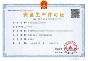 贵州省黔南州某公司-安全生产许可证